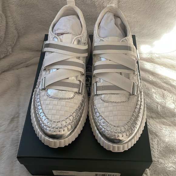 NWT Anthropologie SILENT D CIARA White Combo Sneaker - Picture 8 of 16